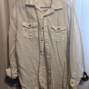 Classic White Casual Button-Down Shirt